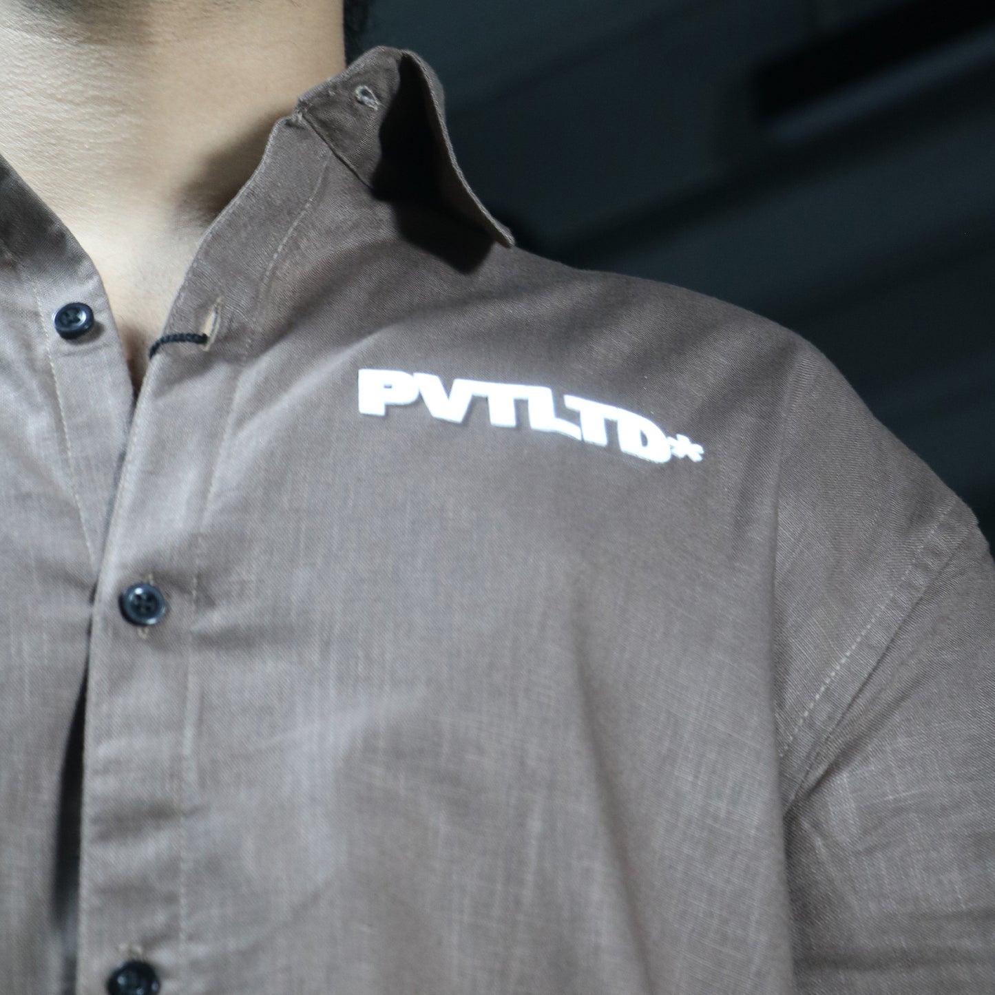 Brown Linen Cotton Shirt