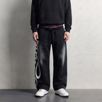 Black Track Pants with Attached Boxers