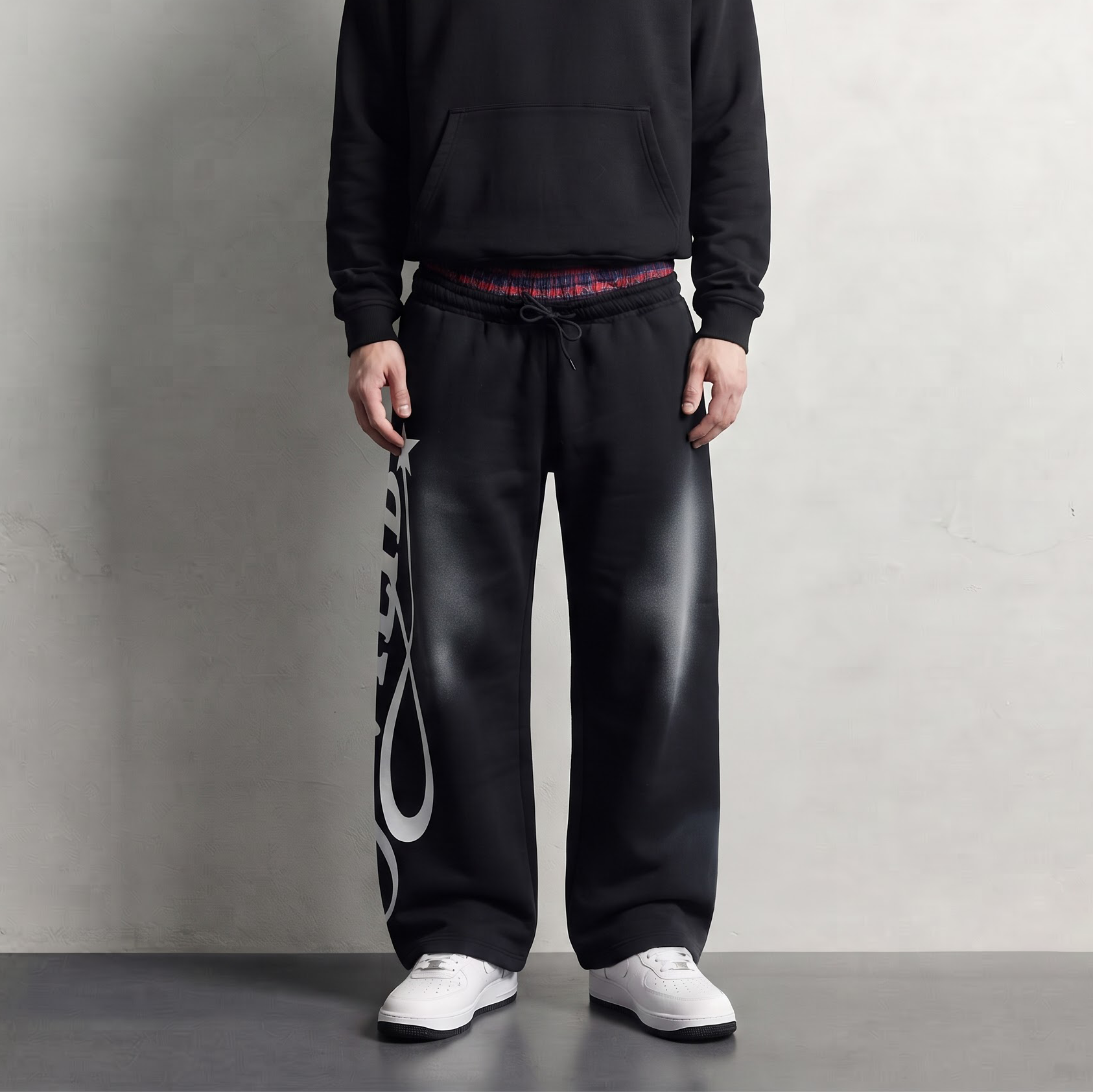 Black Boxer Track Pant