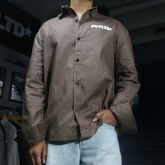 Brown Linen Cotton Shirt