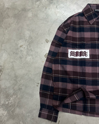 PVTLTD* Cosmic Flannel on concrete, wave patch on the chest and buttoned cuff