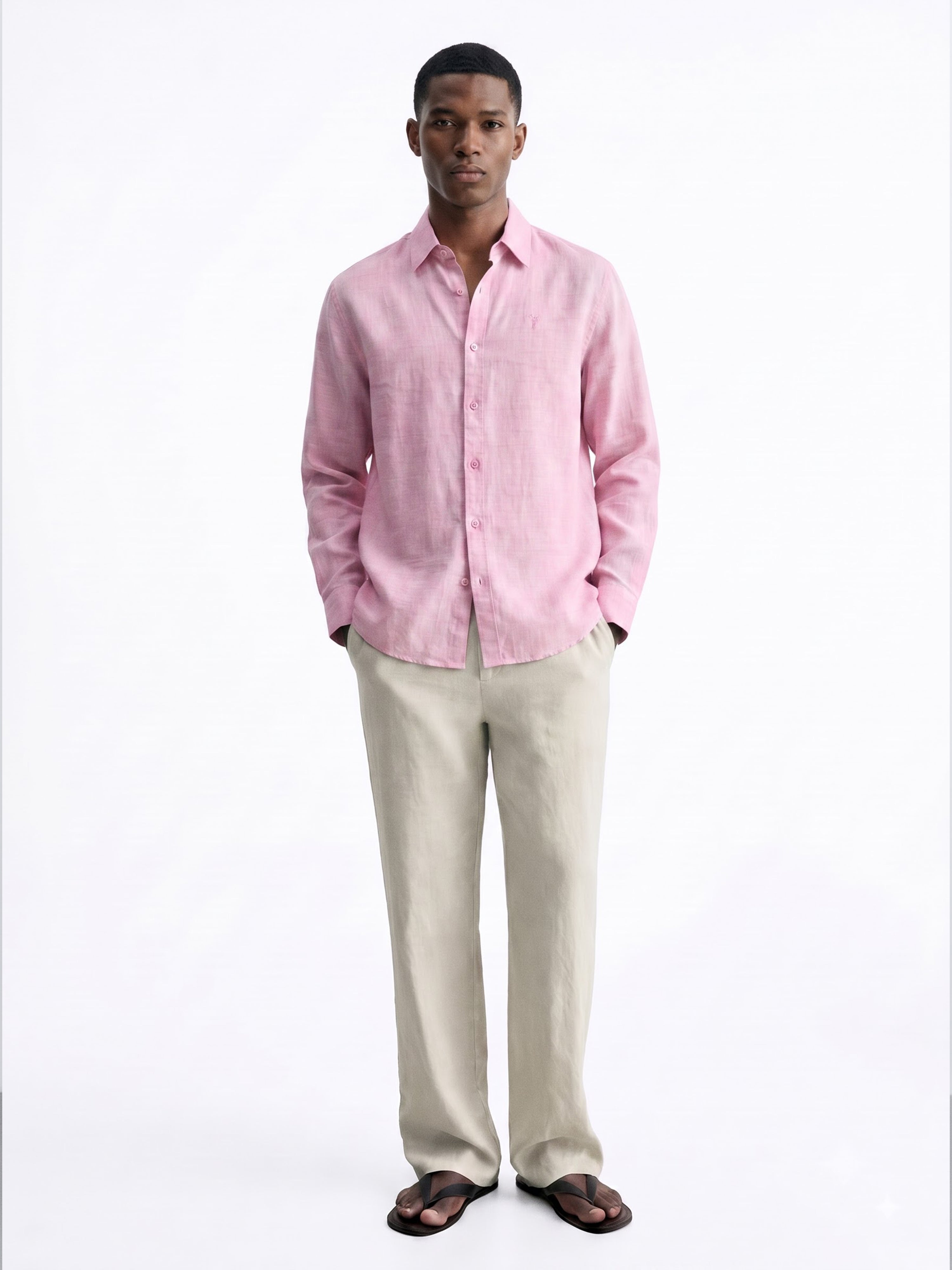 Pink Linen Shirt