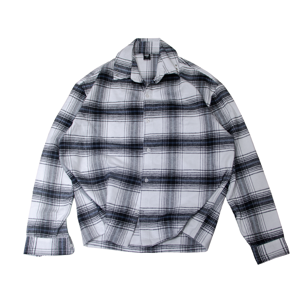 Iced White Button Down