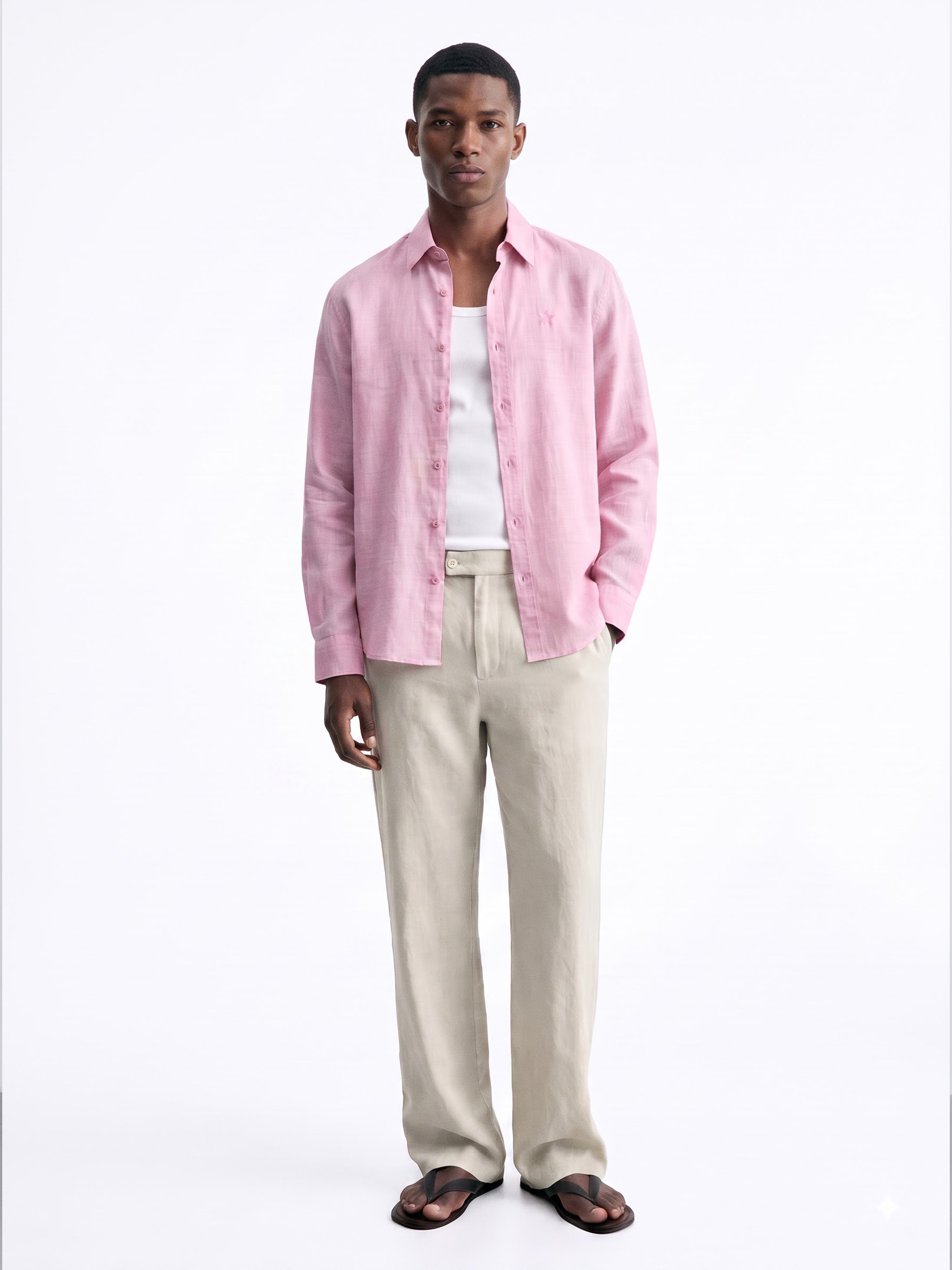Pink Linen Shirt