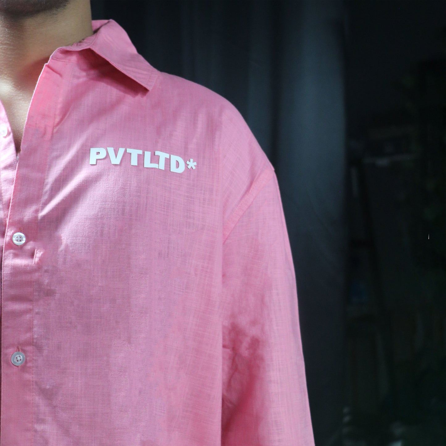 Pink Linen Cotton Shirt