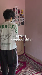 Video of the PVTLTD* Keep Your Hands Off Me pink striped shirt